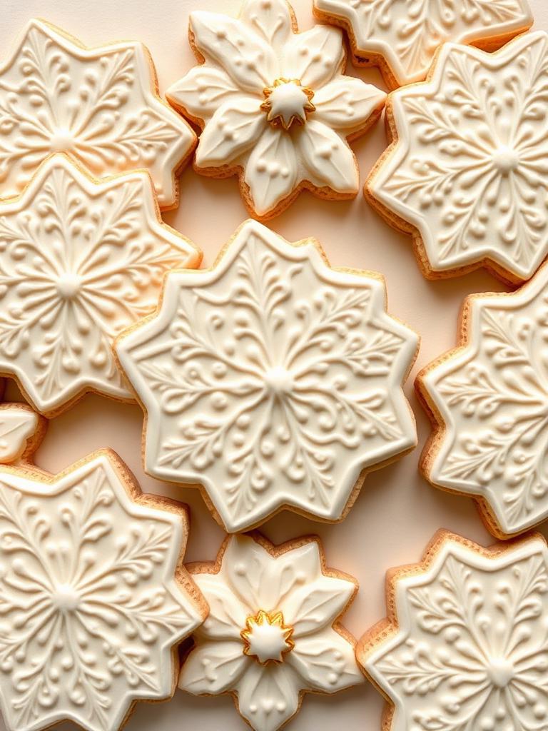 Custom iced cookies with intricate patterns